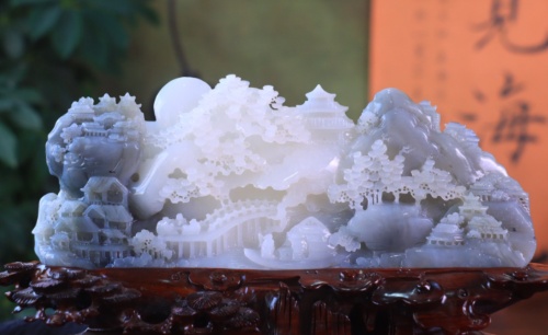 作品：烟紫·山水意境·摆件